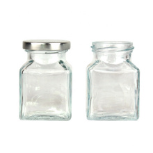 6oz 180ml Square shape glass honey jam food storage jar with twist off lids